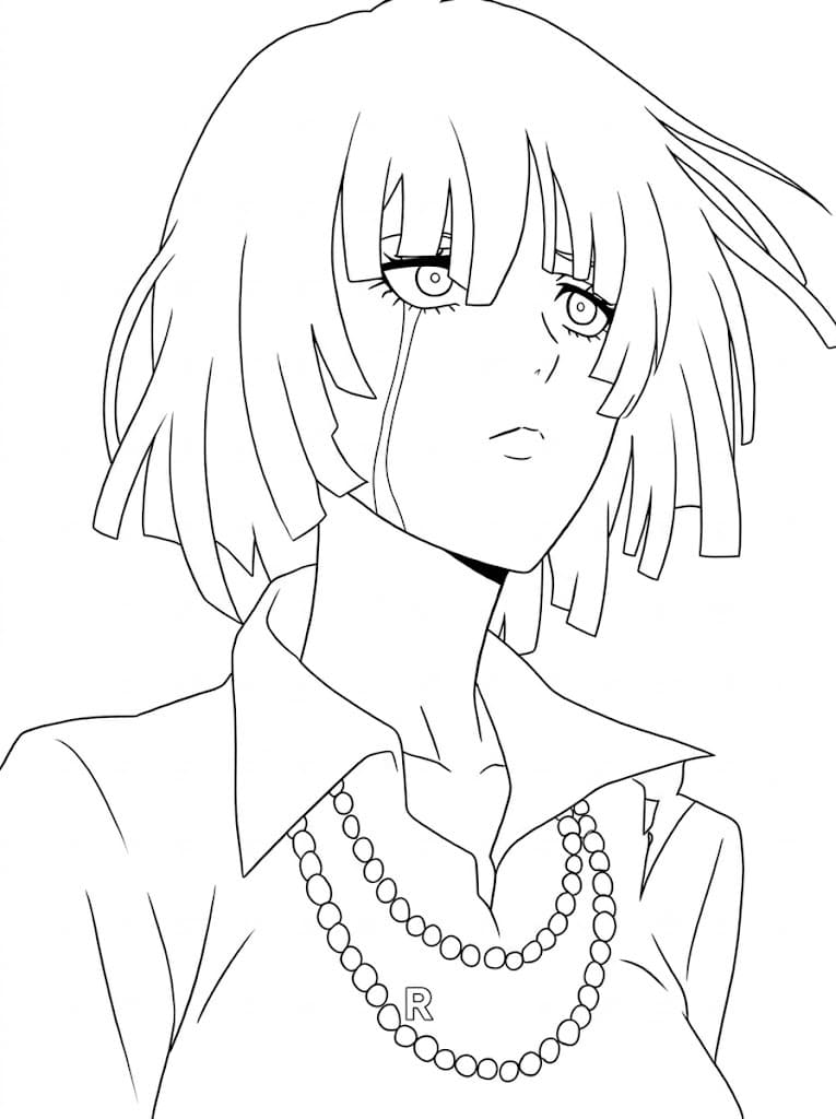 Coloriage Fubuki regardant