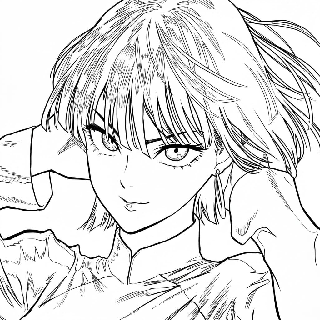 Coloriage Fubuki si mignon