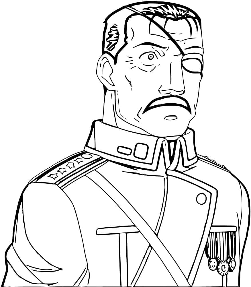 Coloriage Fullmetal Alchemist King Bradley