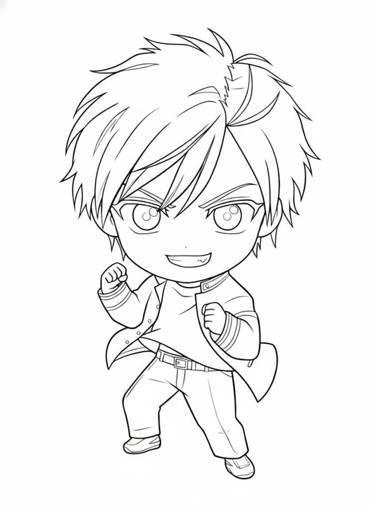 Coloriage Haruka Sakura chibi