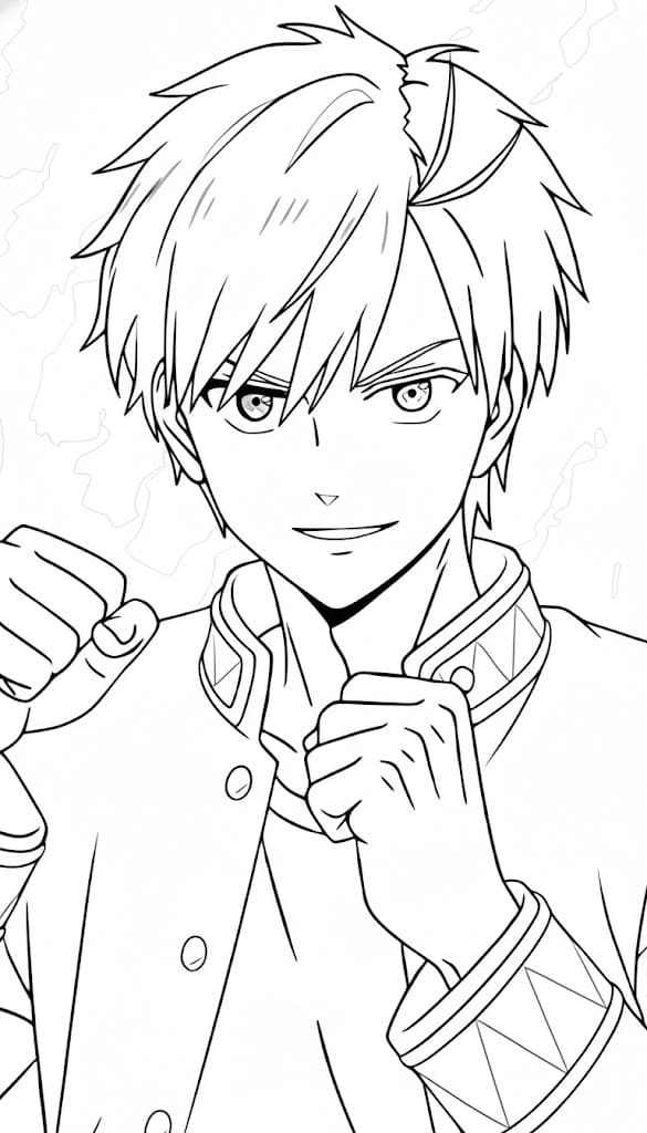 Coloriage Haruka Sakura dans Anime Wind Breaker