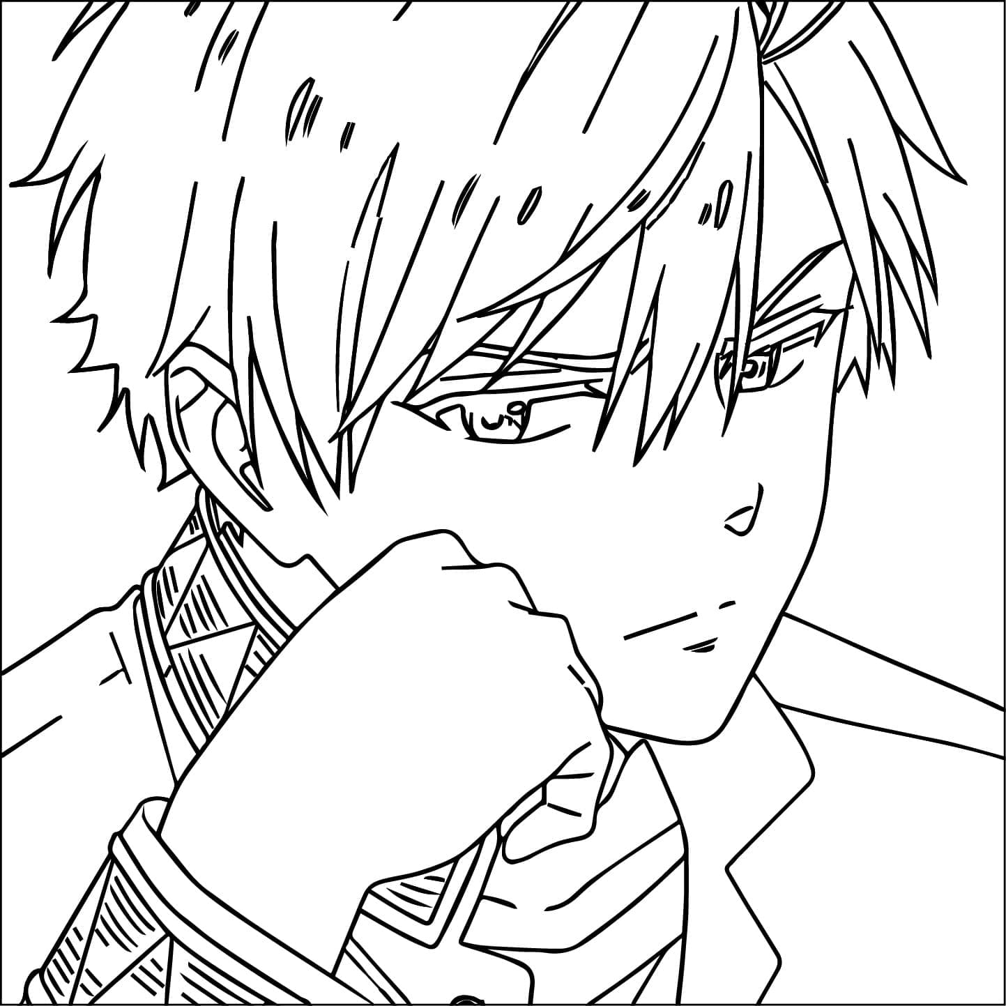 Coloriage Haruka Sakura de wind Breaker