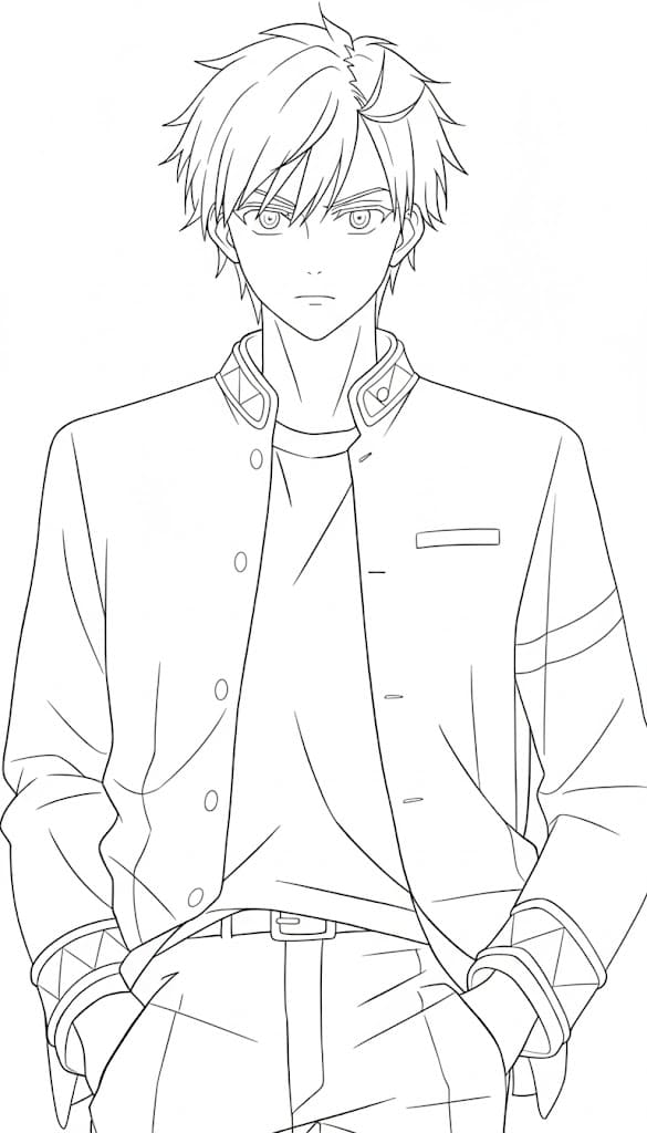 Coloriage Haruka Sakura debout