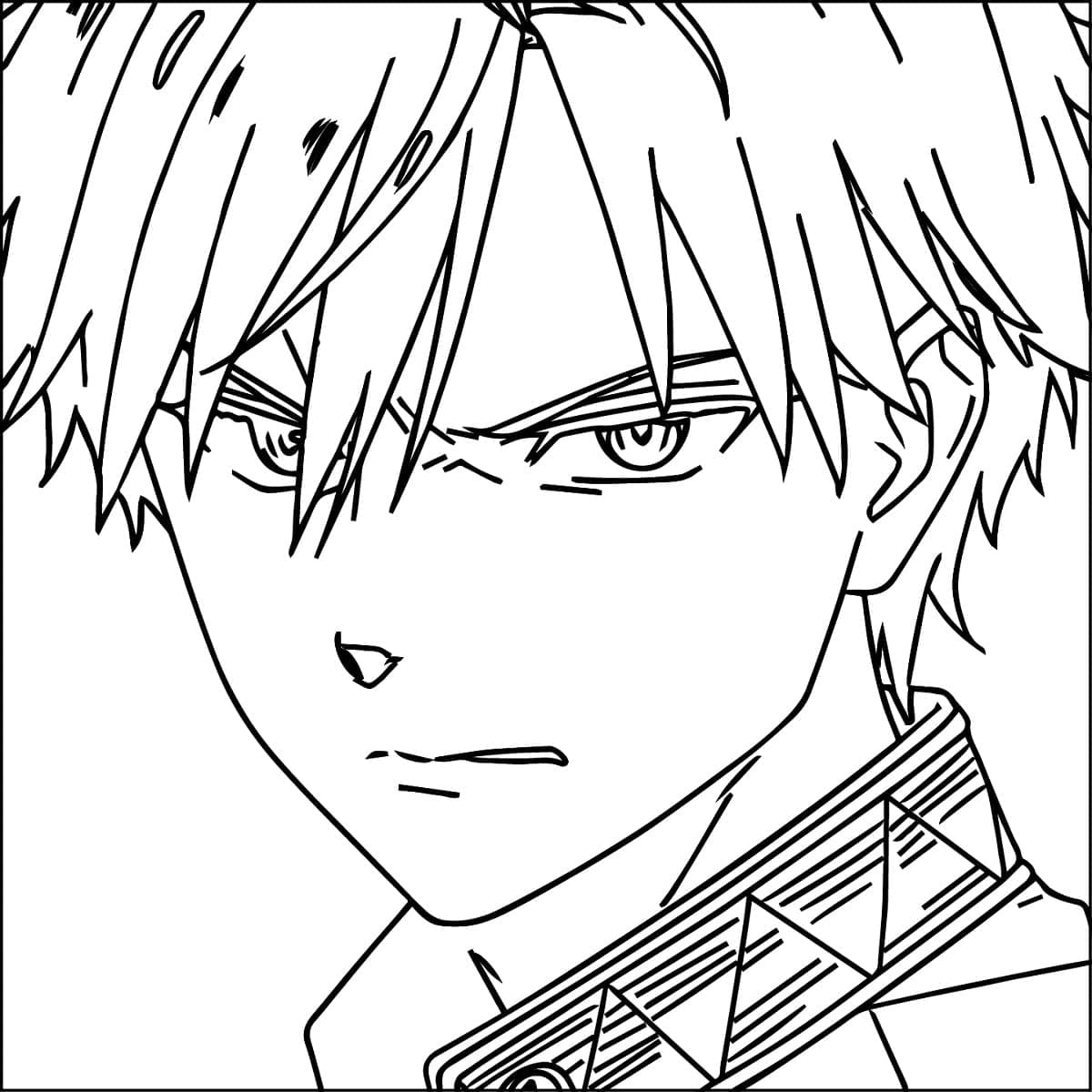 Coloriage Haruka Sakura en colère