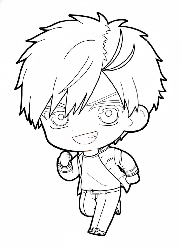 Coloriage Haruka Sakura en train de courir