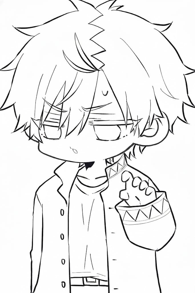 Coloriage Haruka Sakura ennuyeux