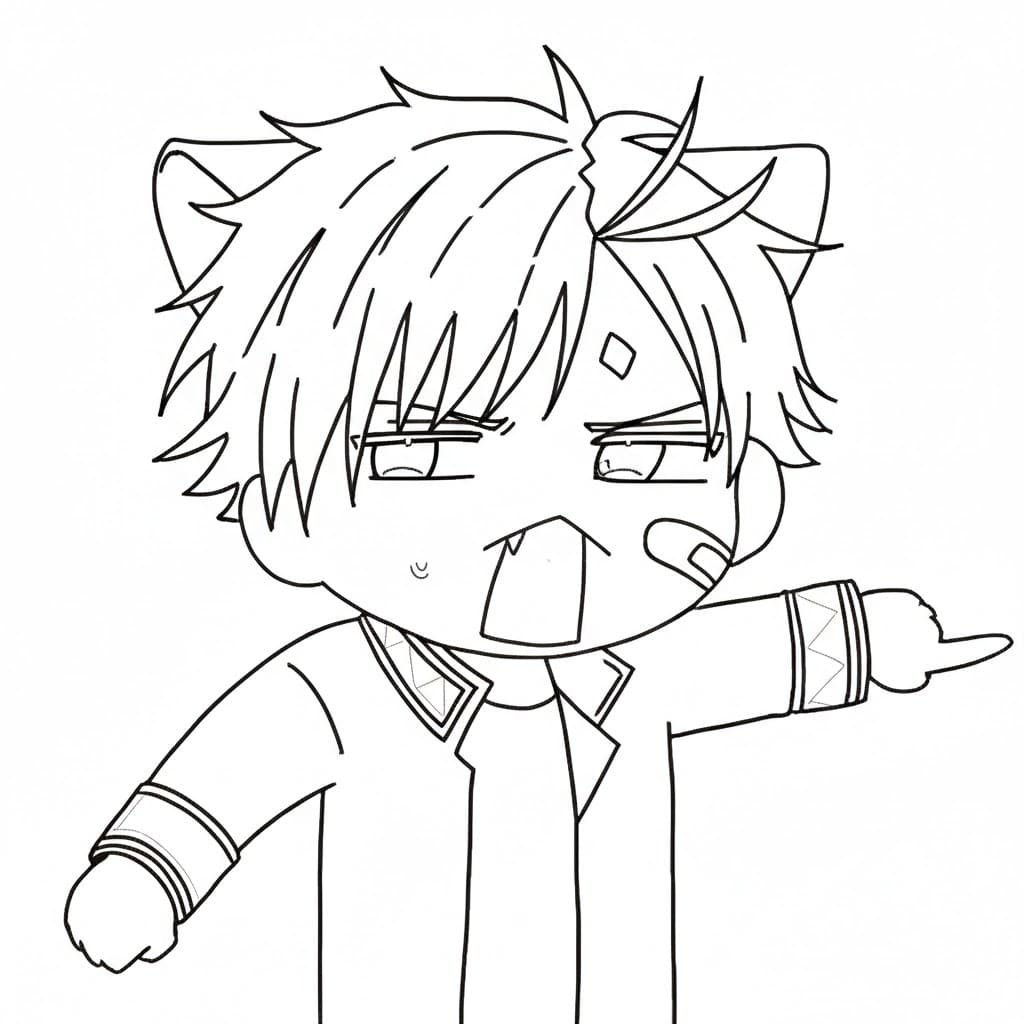 Coloriage Haruka Sakura très en colère