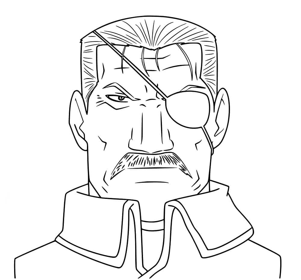 Coloriage King Bradley Affronter