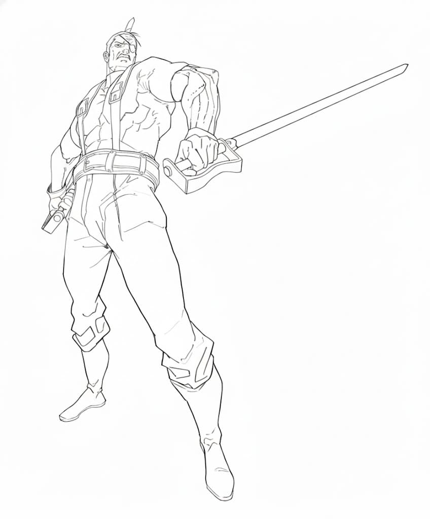 Coloriage King Bradley debout