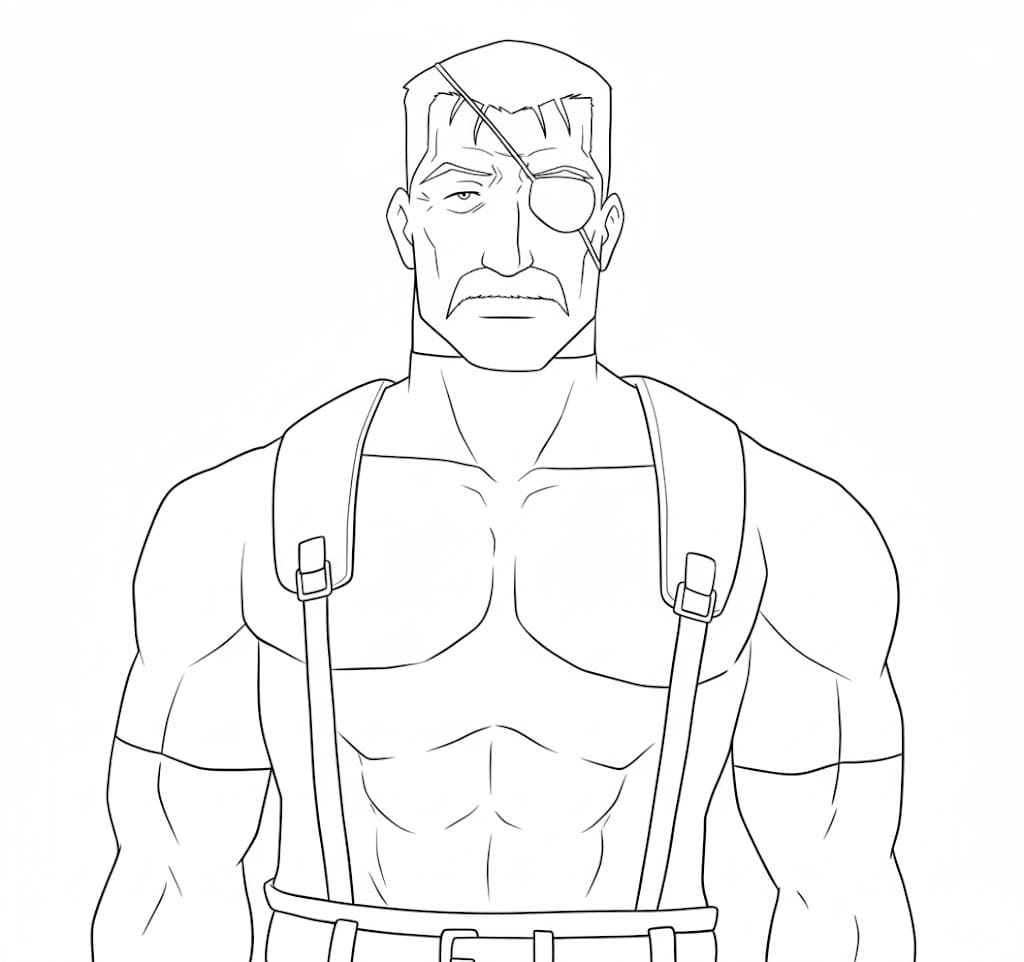 Coloriage King Bradley Fullmetal Alchemist