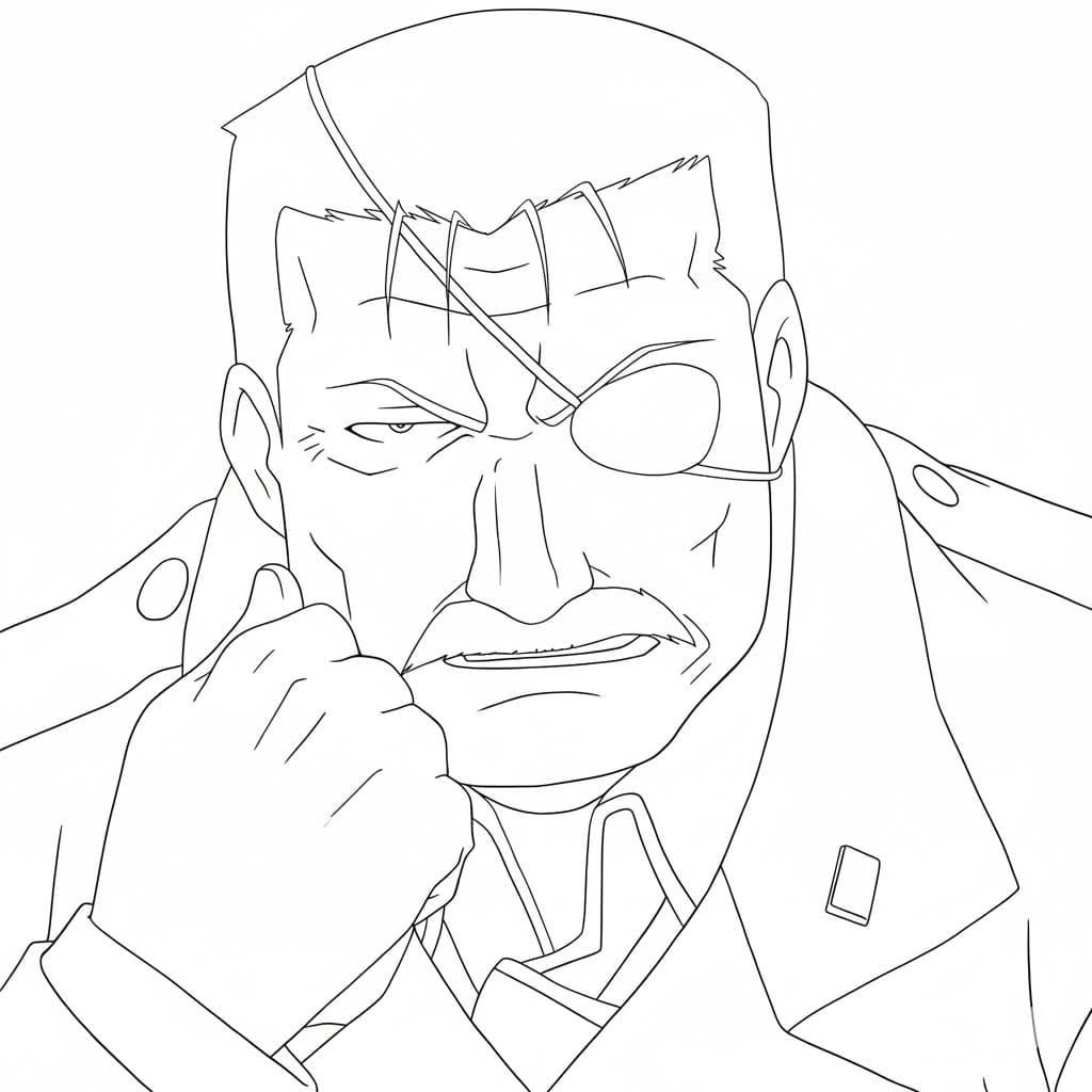 Coloriage King Bradley heureux