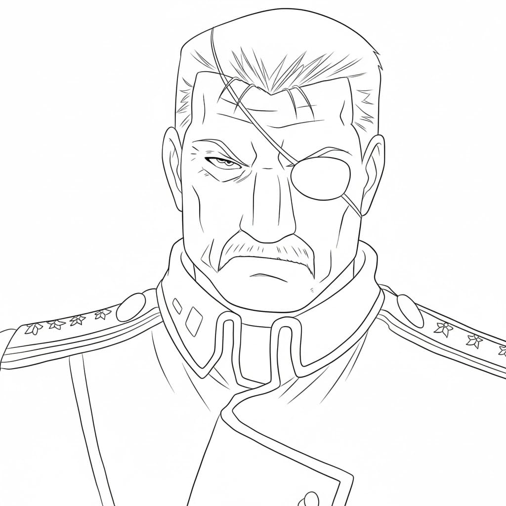 Coloriage King Bradley sérieux