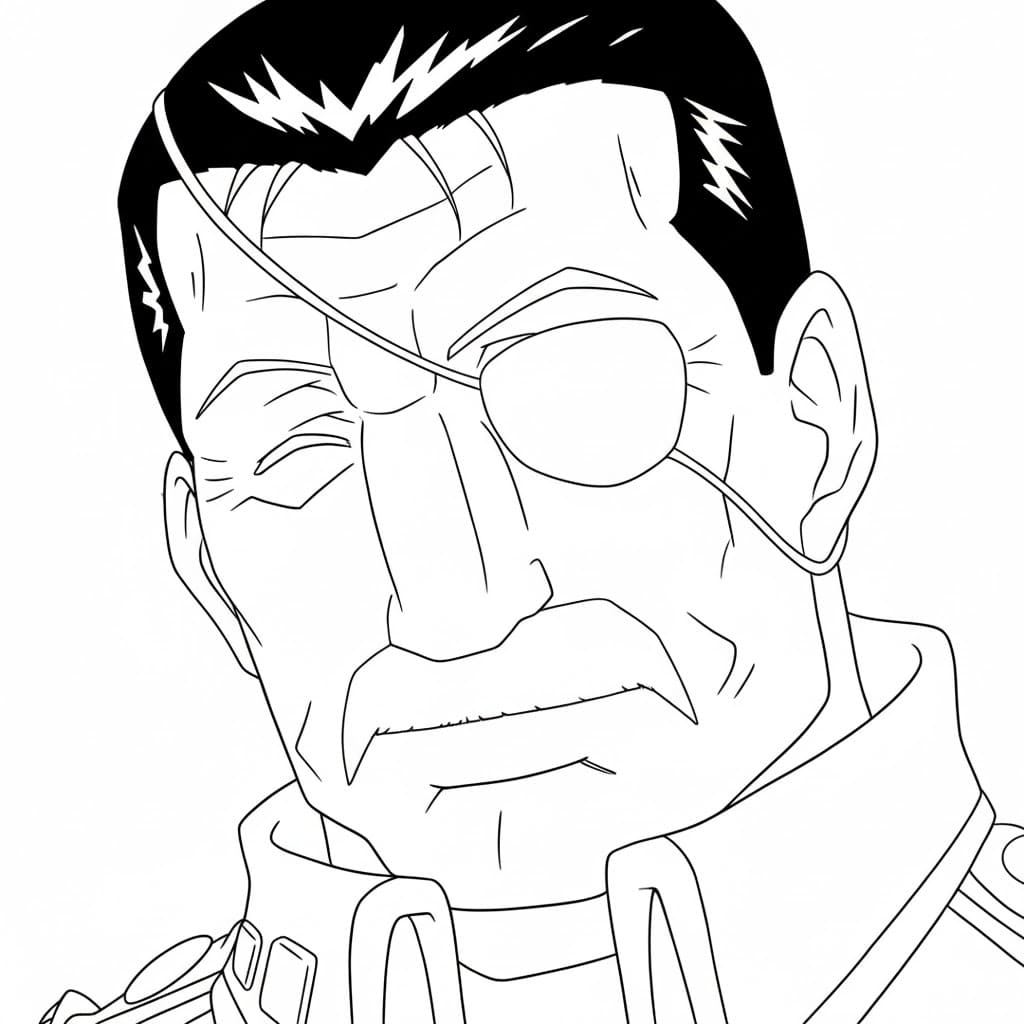 Coloriage King Bradley souriant