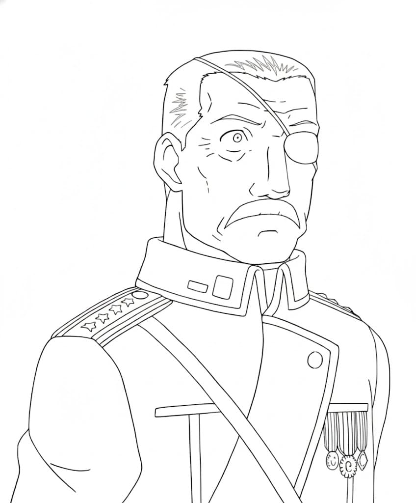 Coloriage King Bradley stupide