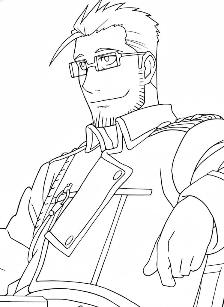 Coloriage Maes Hughes assis