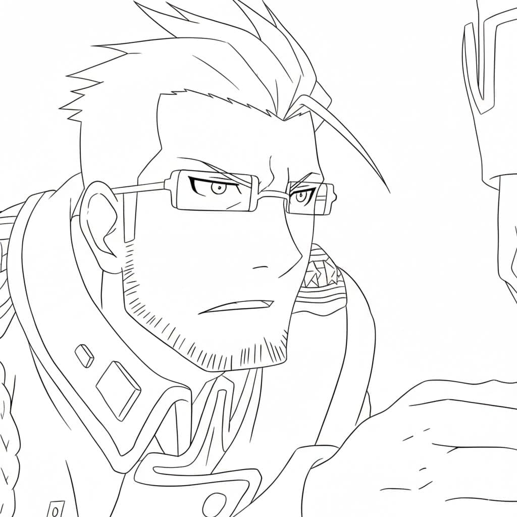 Coloriage Maes Hughes dans Fullmetal Alchemist