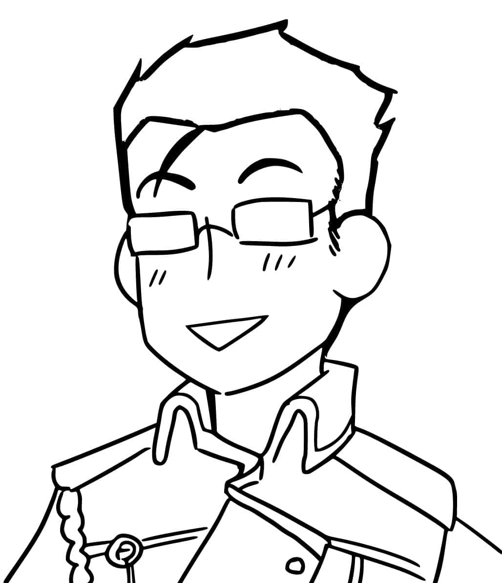 Coloriage Maes Hughes de Anime Fullmetal Alchemist