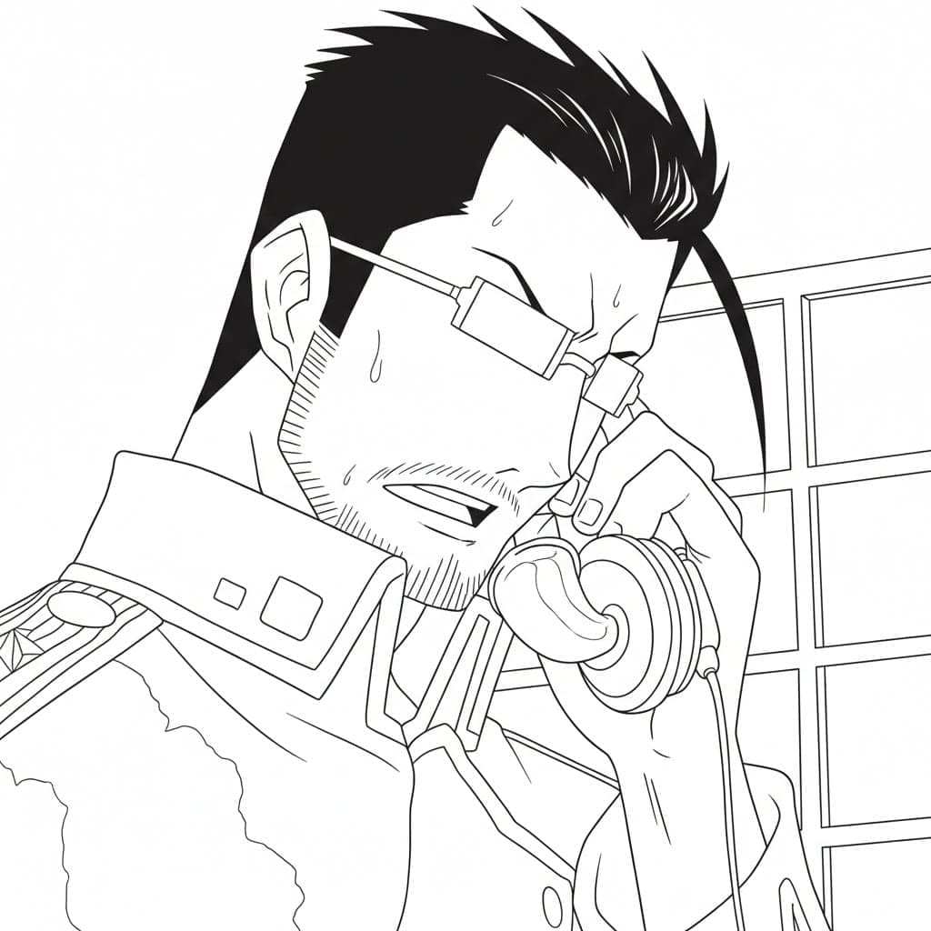 Coloriage Maes Hughes occupé