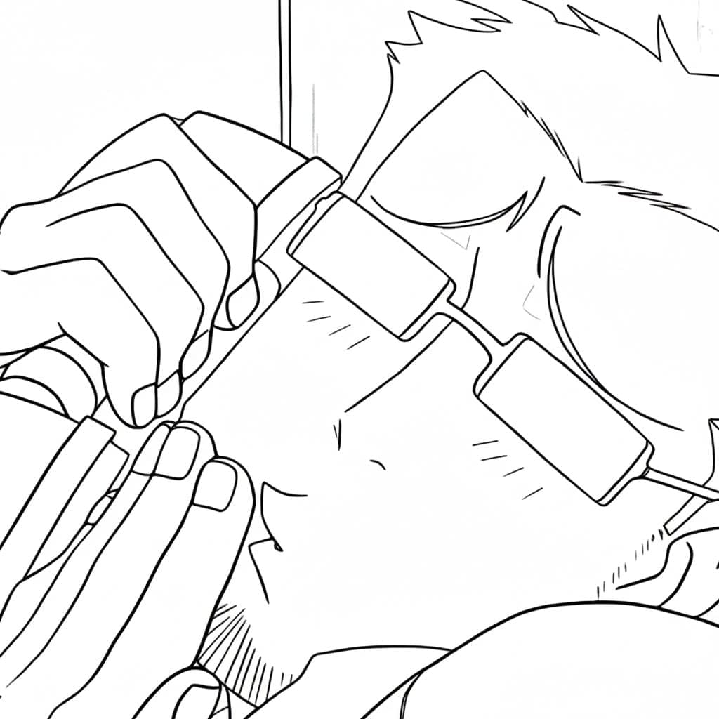 Coloriage Maes Hughes timide