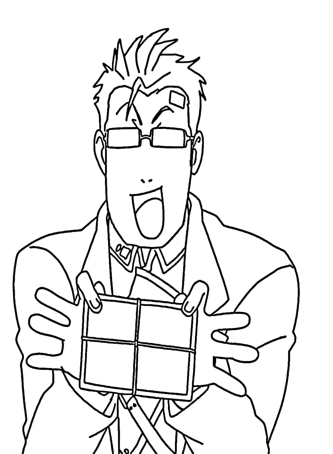 Coloriage Maes Hughes, très drôle