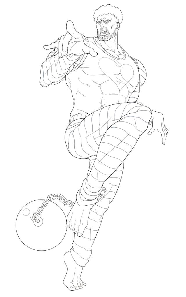 Coloriage Pri-Pri Prisonnier Action