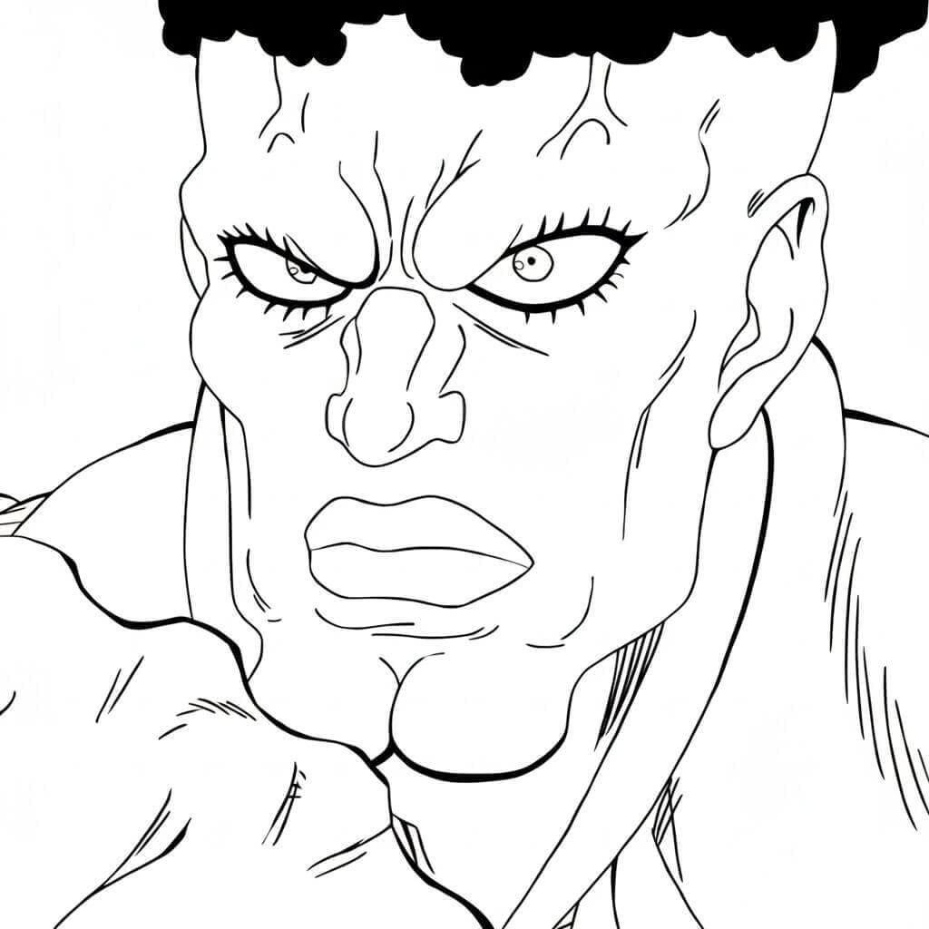 Coloriage Pri-Pri Prisonnier dans Anime One Punch Man