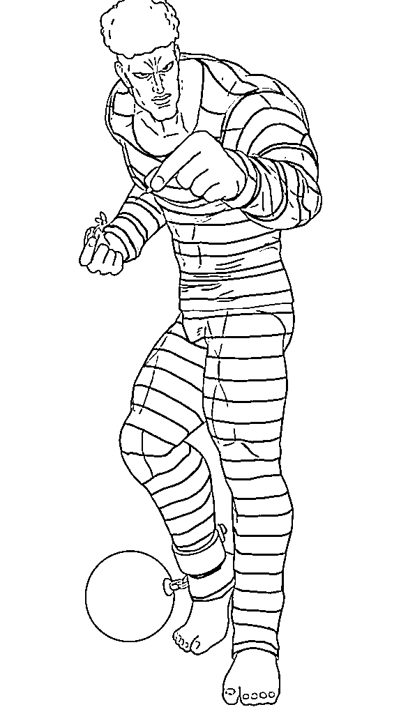 Coloriage Pri-Pri Prisonnier Mouvement