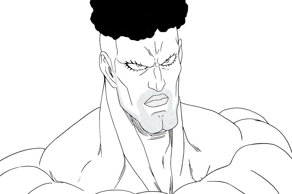 Coloriage Pri-Pri Prisonnier Musclé