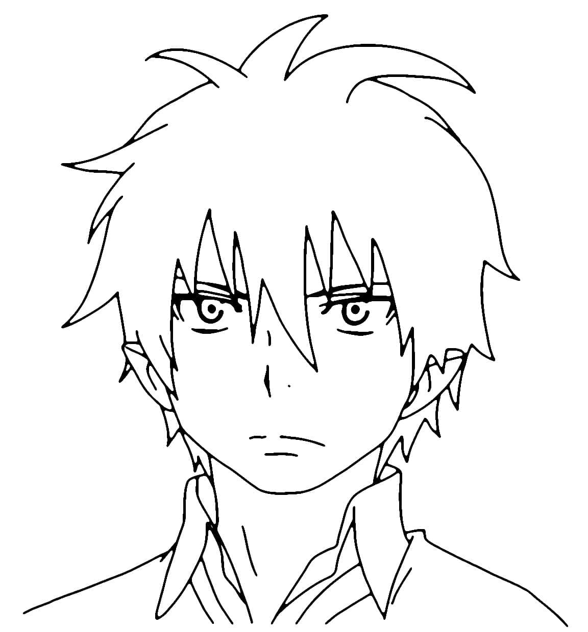 Coloriage Rin Okumura Affronter