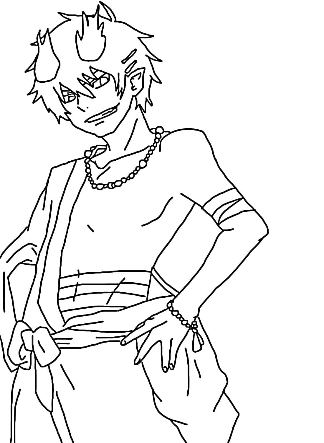 Coloriage Rin Okumura Incroyable