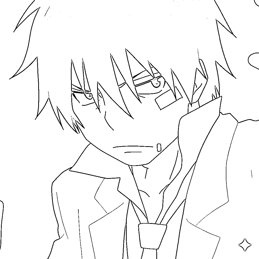 Coloriage Rin Okumura triste