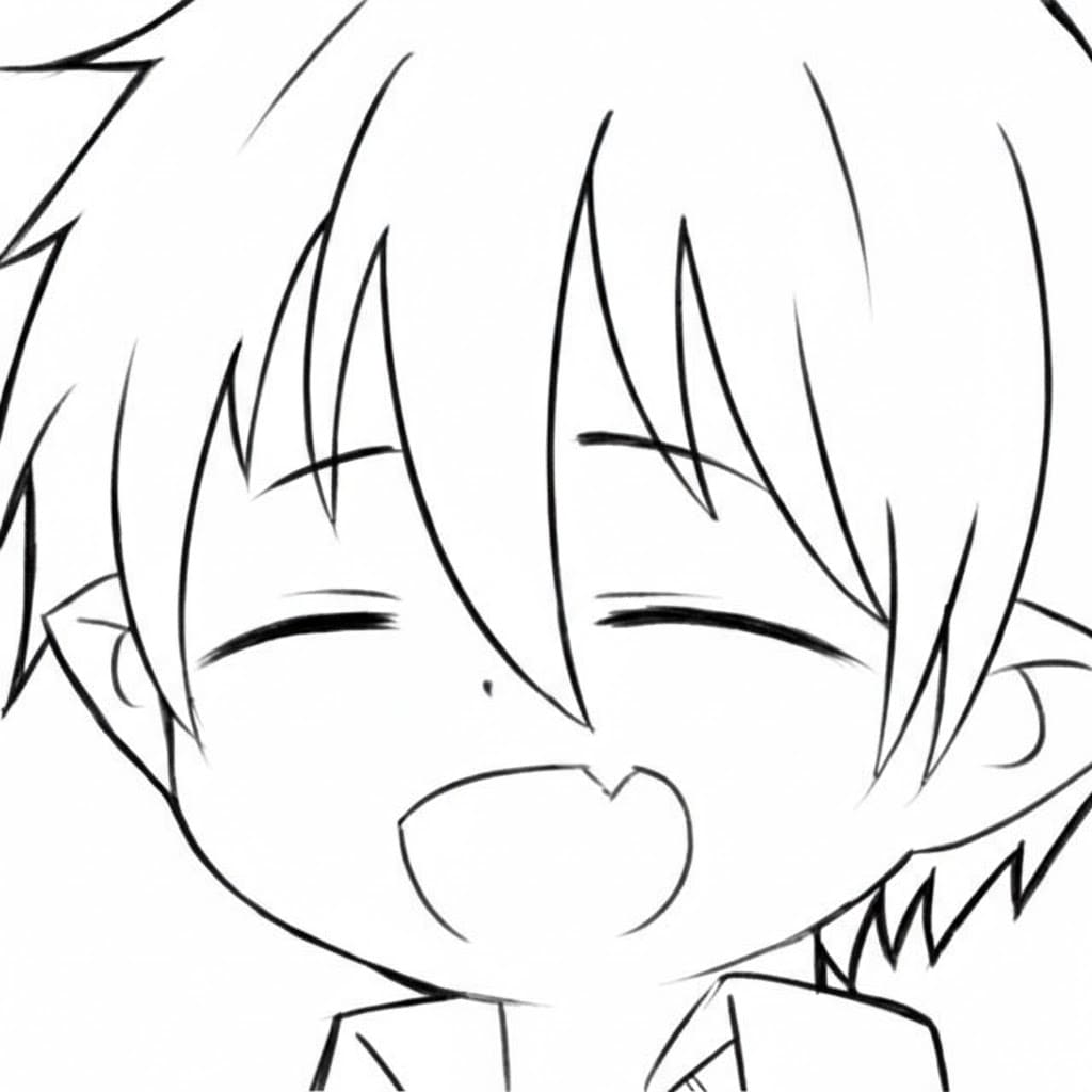 Coloriage Rin Okumura visage chibi