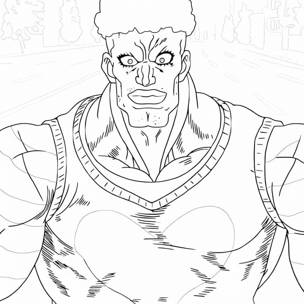 Coloriage Souriant Pri-Pri Prisonnier