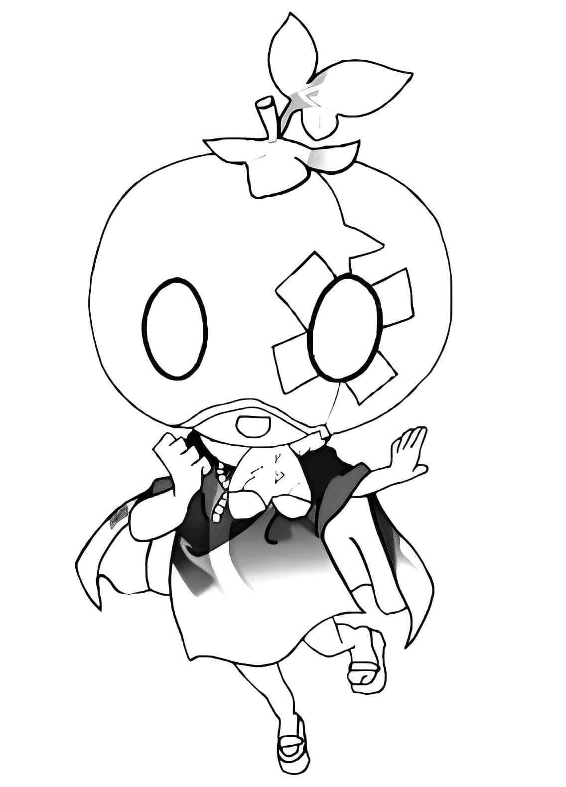 Coloriage Suika chibi