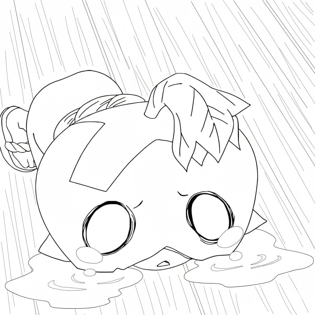 Coloriage Suika pleurs