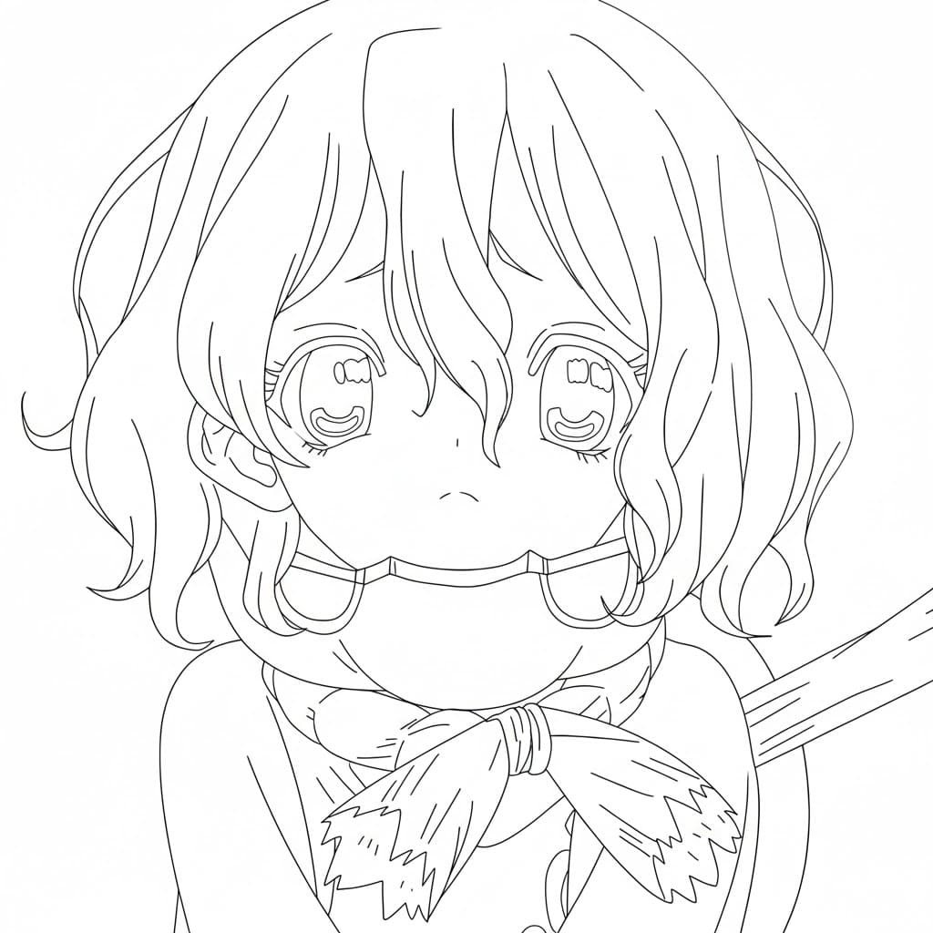 Coloriage Suika très mignon