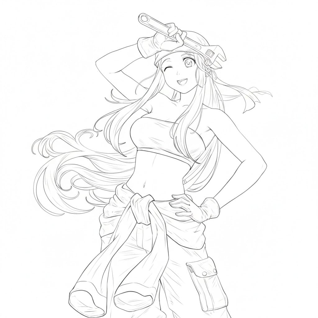 Coloriage Winry Rockbell cool