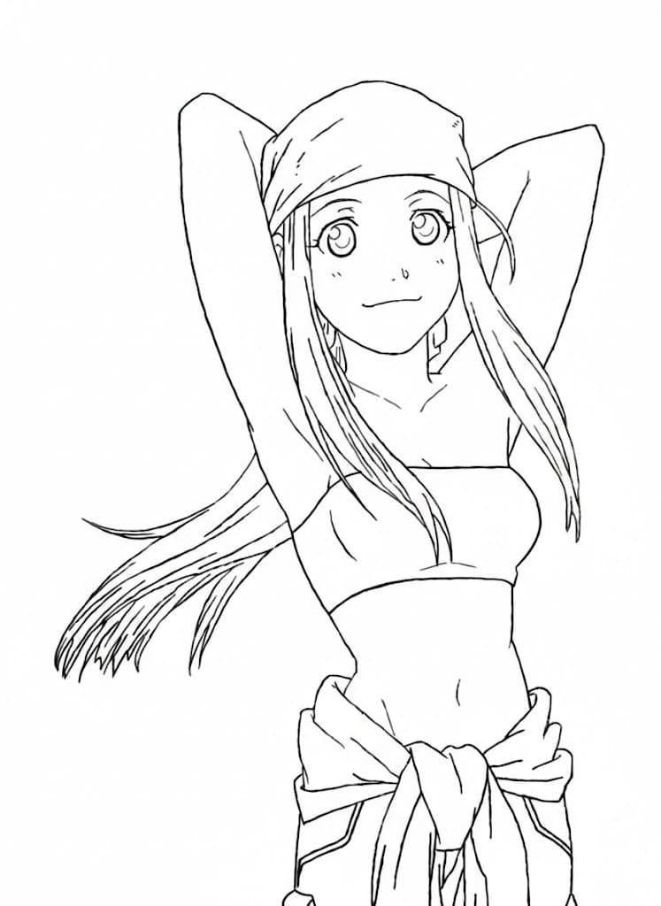 Coloriage Winry Rockbell