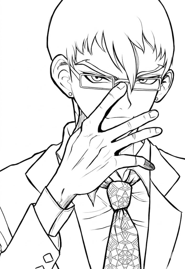 Coloriage Kinro Pensif