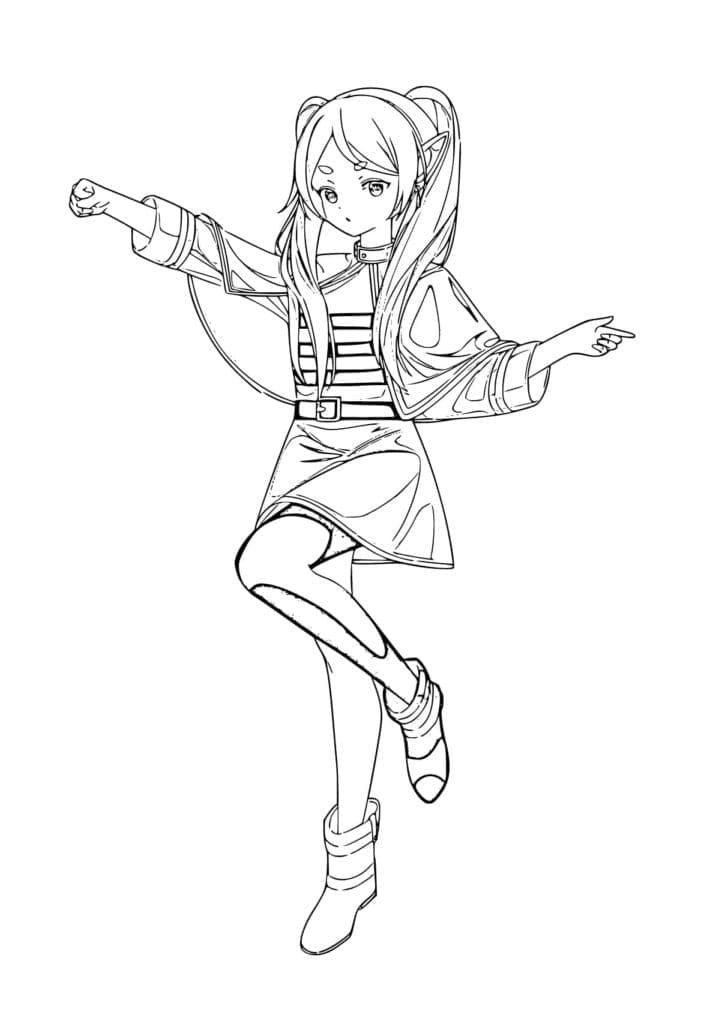 Coloriage Adorable Frieren