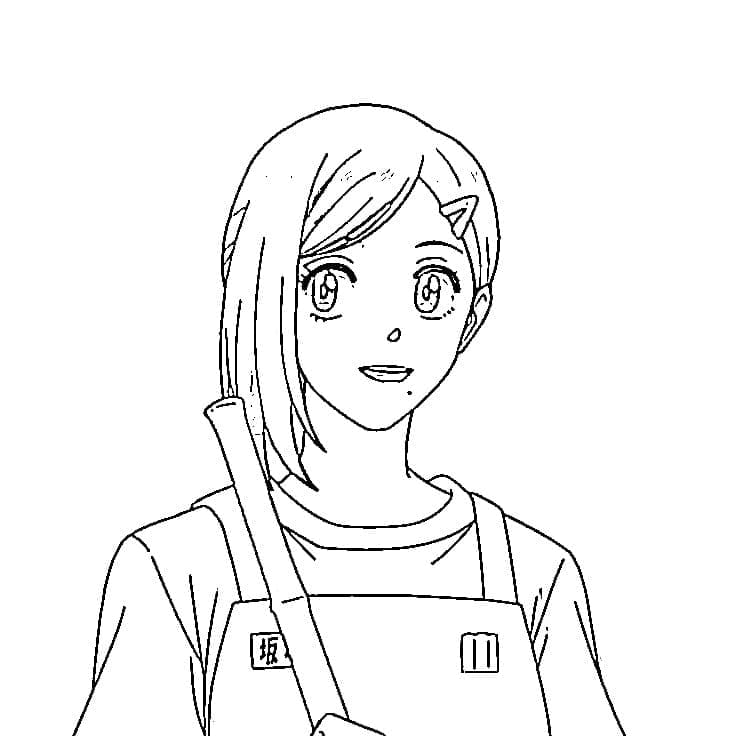 Coloriage Aoi Sakamoto dans Anime Sakamoto Days