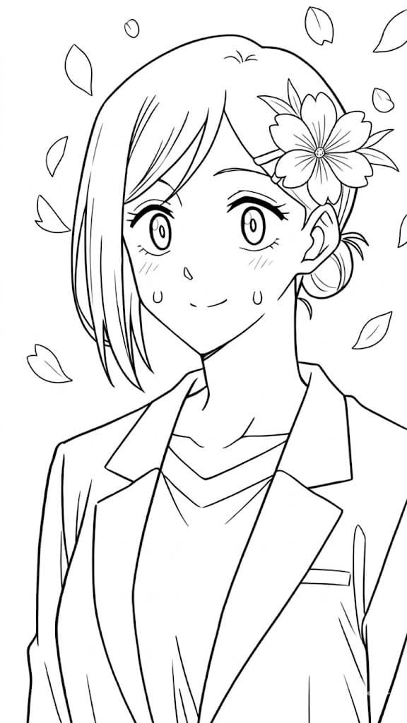 Coloriage Aoi Sakamoto imprimable