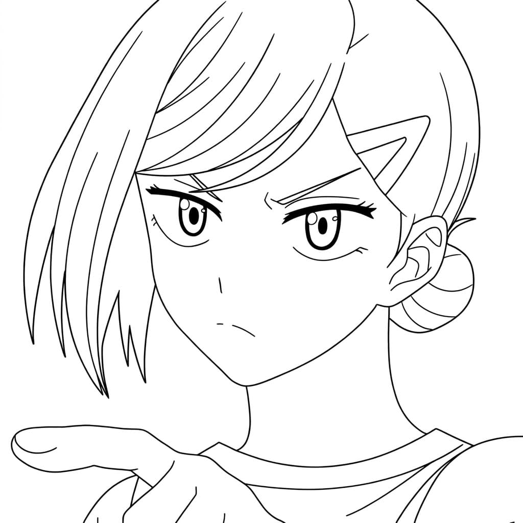 Coloriage Aoi Sakamoto incroyable