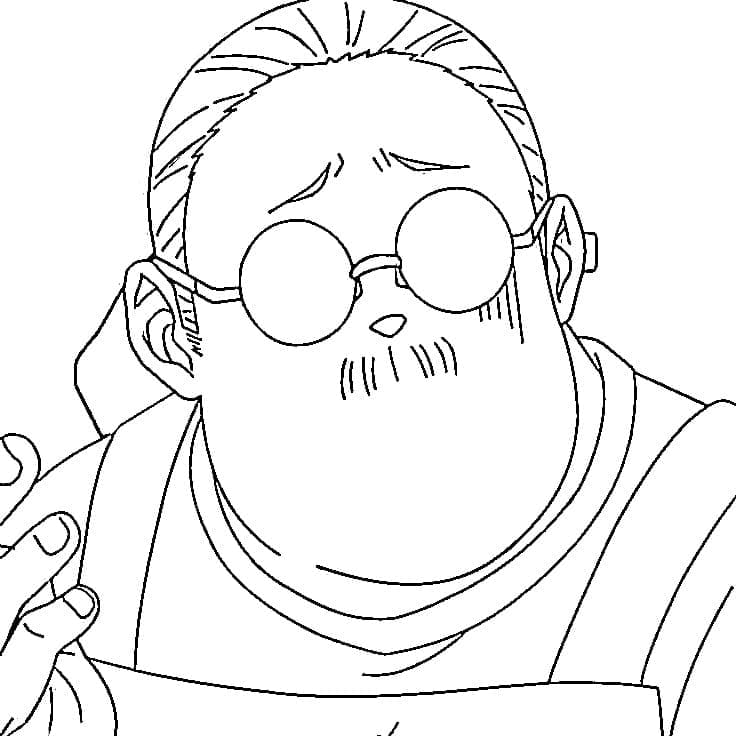 Coloriage Effrayé Taro Sakamoto