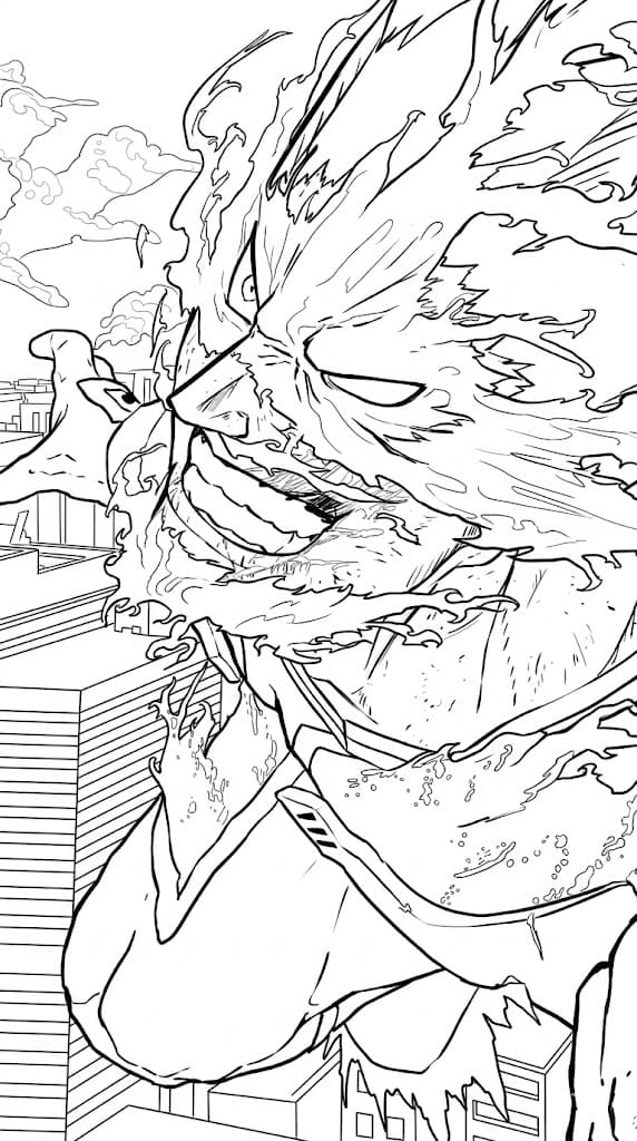 Coloriage Endeavor attaque