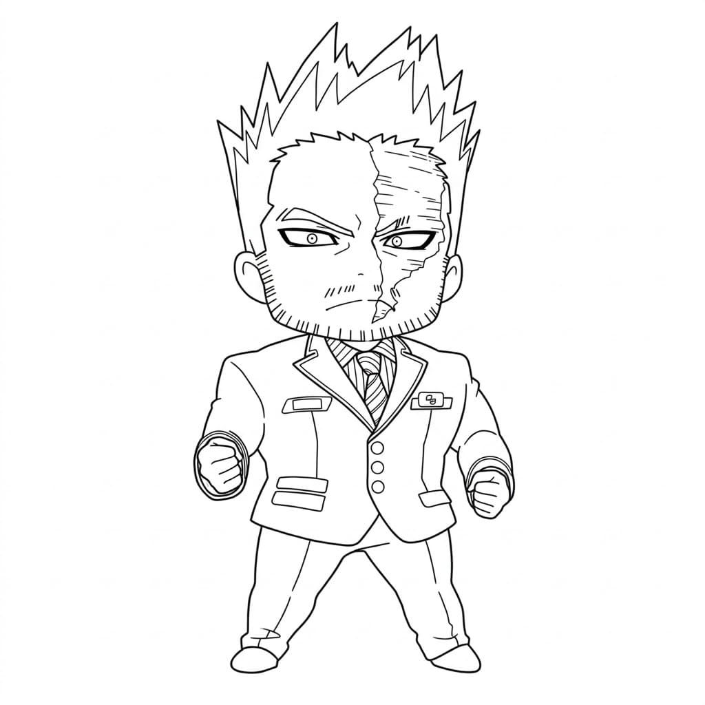 Coloriage Endeavor chibi