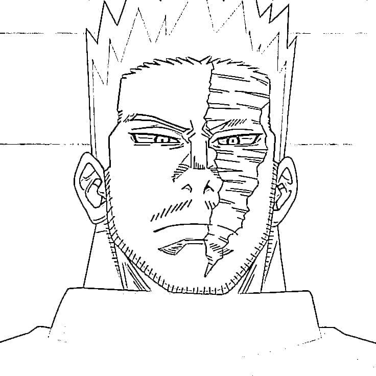 Coloriage Endeavor Enji Todoroki