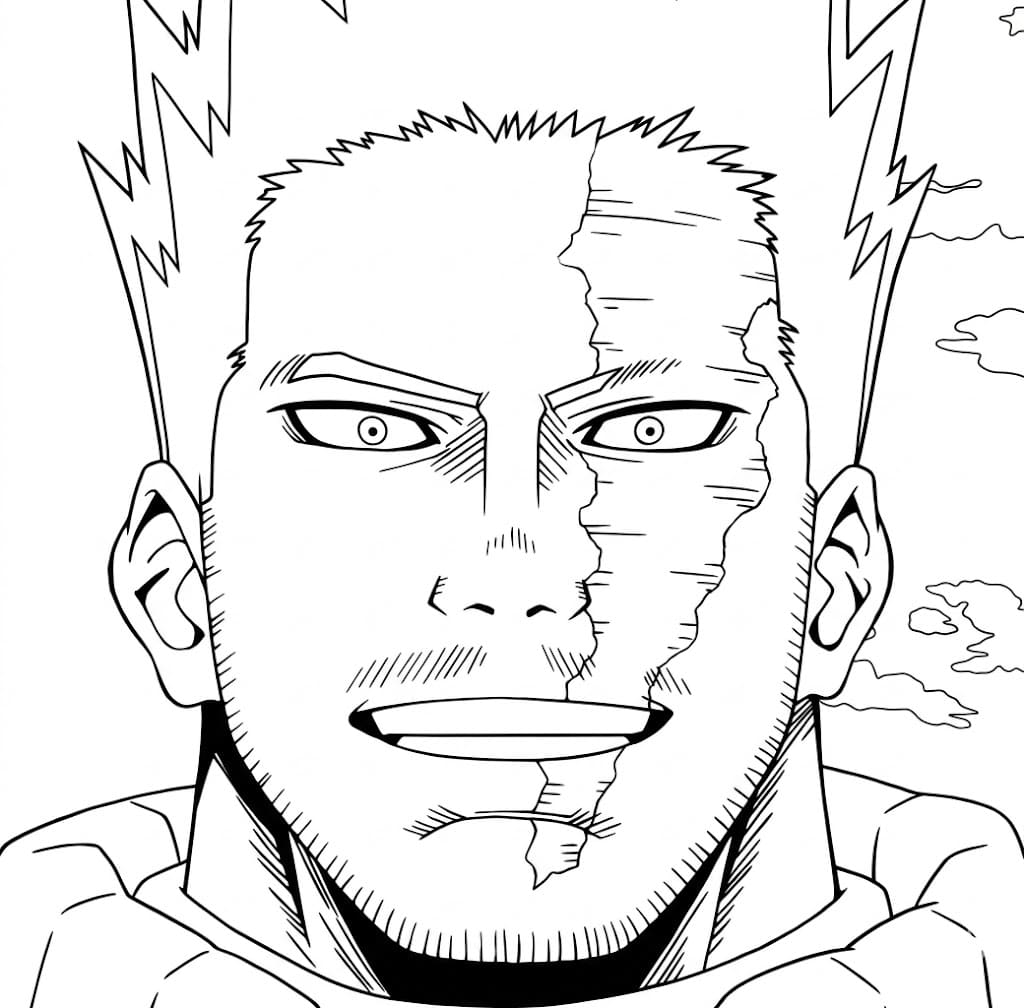 Coloriage Endeavor souriant