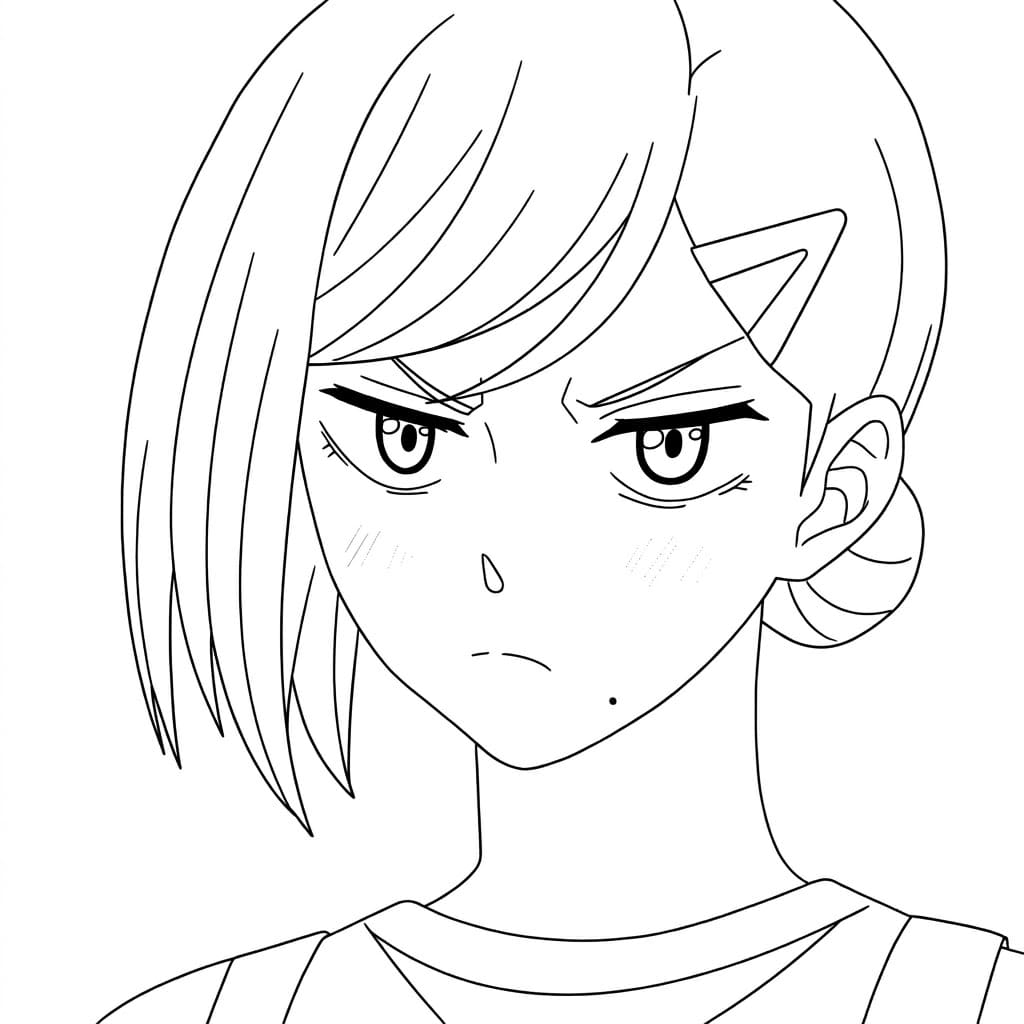 Coloriage Estampe d'Aoi Sakamoto