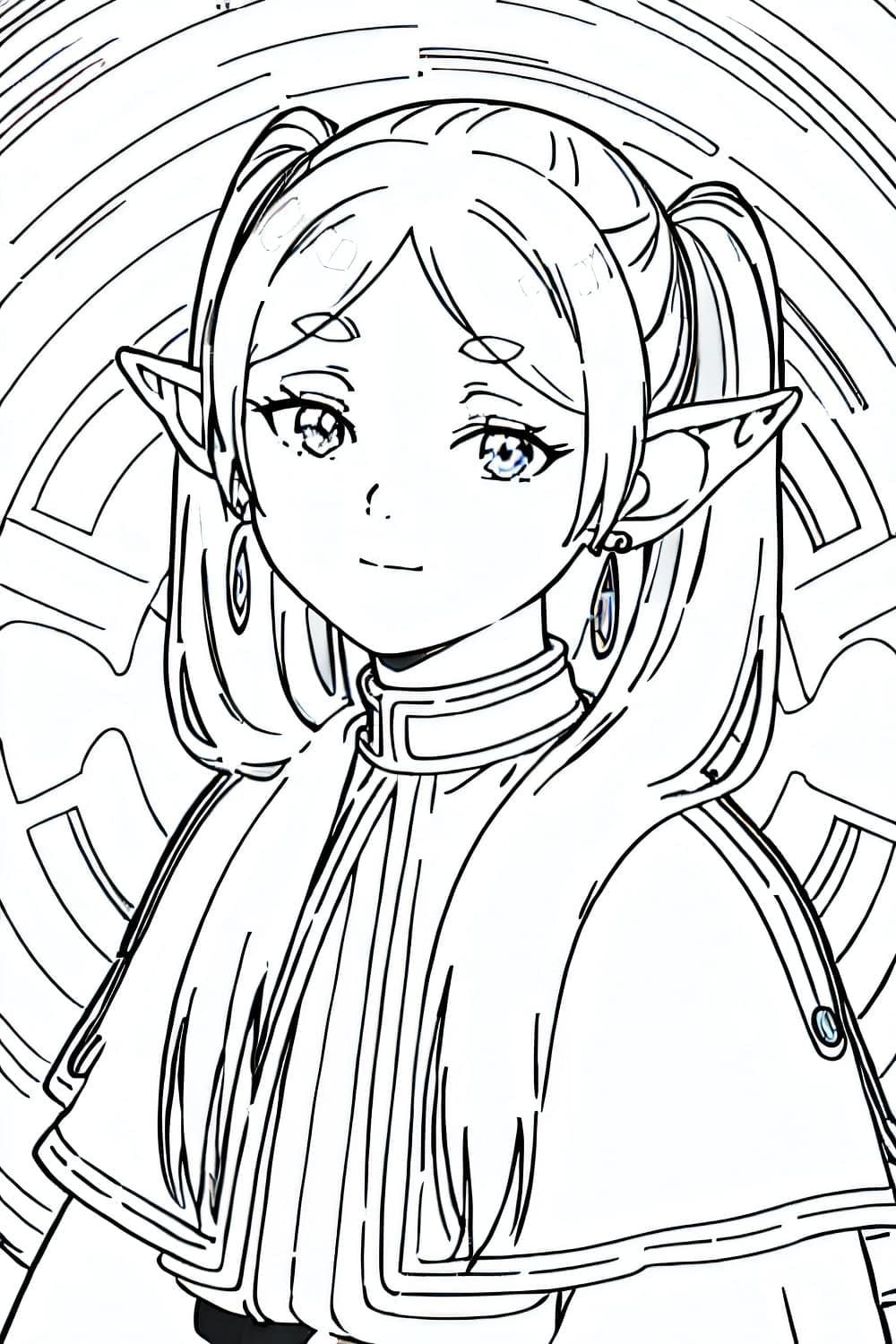 Coloriage Frieren est heureux